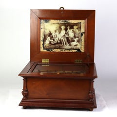 Antique German Shultz Marke Disk Player with Eight Disks C1890