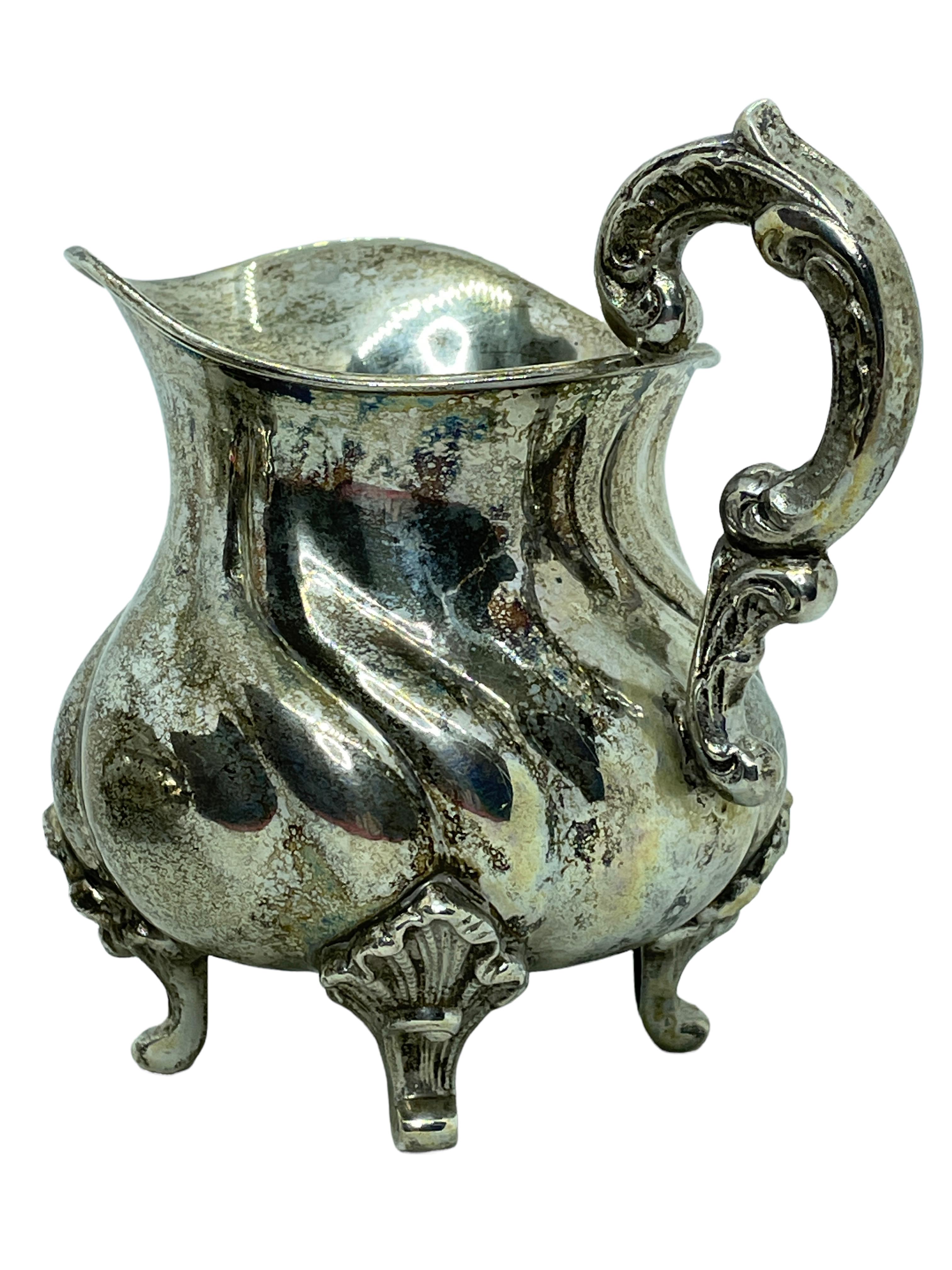Antike deutsche Silber 800 Zucker und Milchkännchen Set von 2 Stücken (Art nouveau) im Angebot