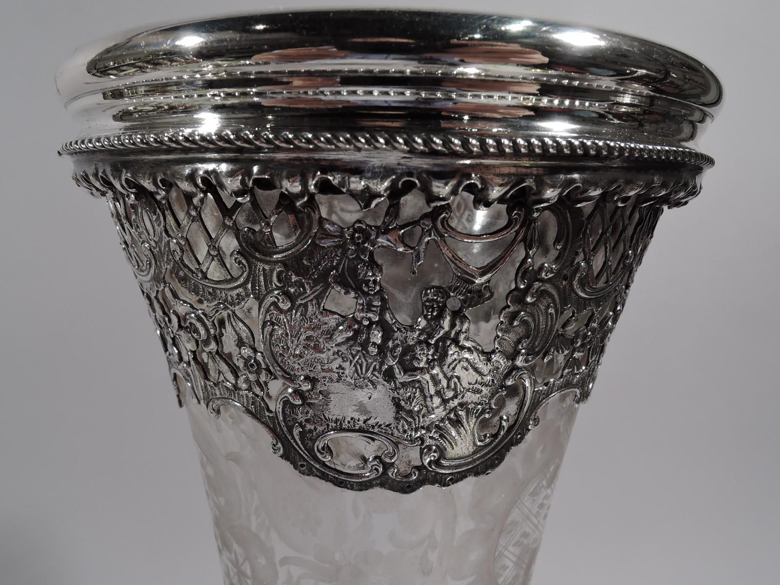 silver antique vase