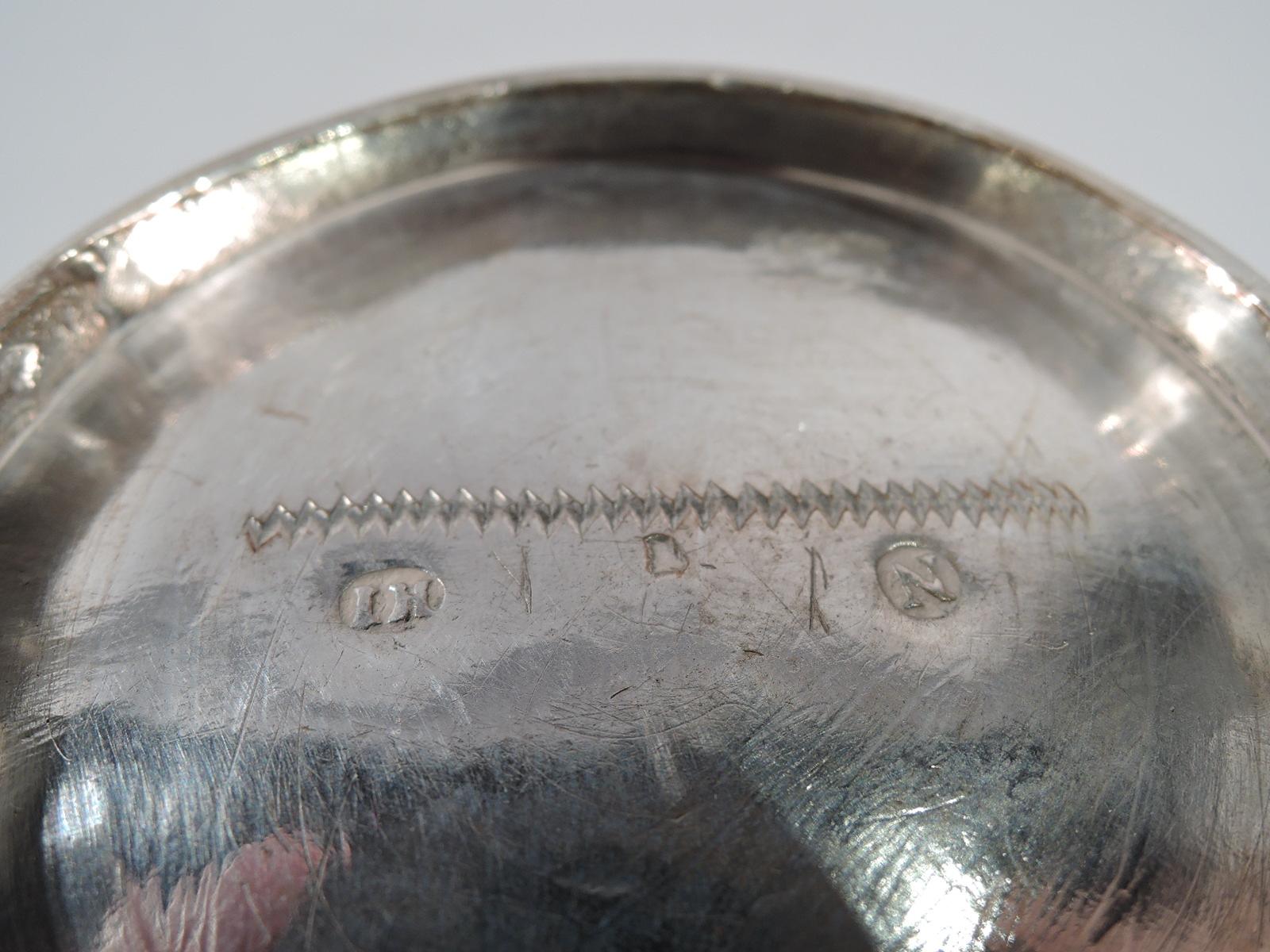 Doré Gobelet ancien en argent allemand avec cachet Nurnberg, 18ème siècle