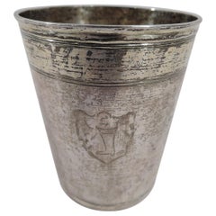 Gobelet ancien en argent allemand avec cachet Nurnberg, 18ème siècle