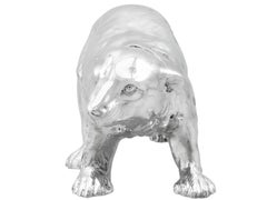 Antique German Silver Bear Sugar Box