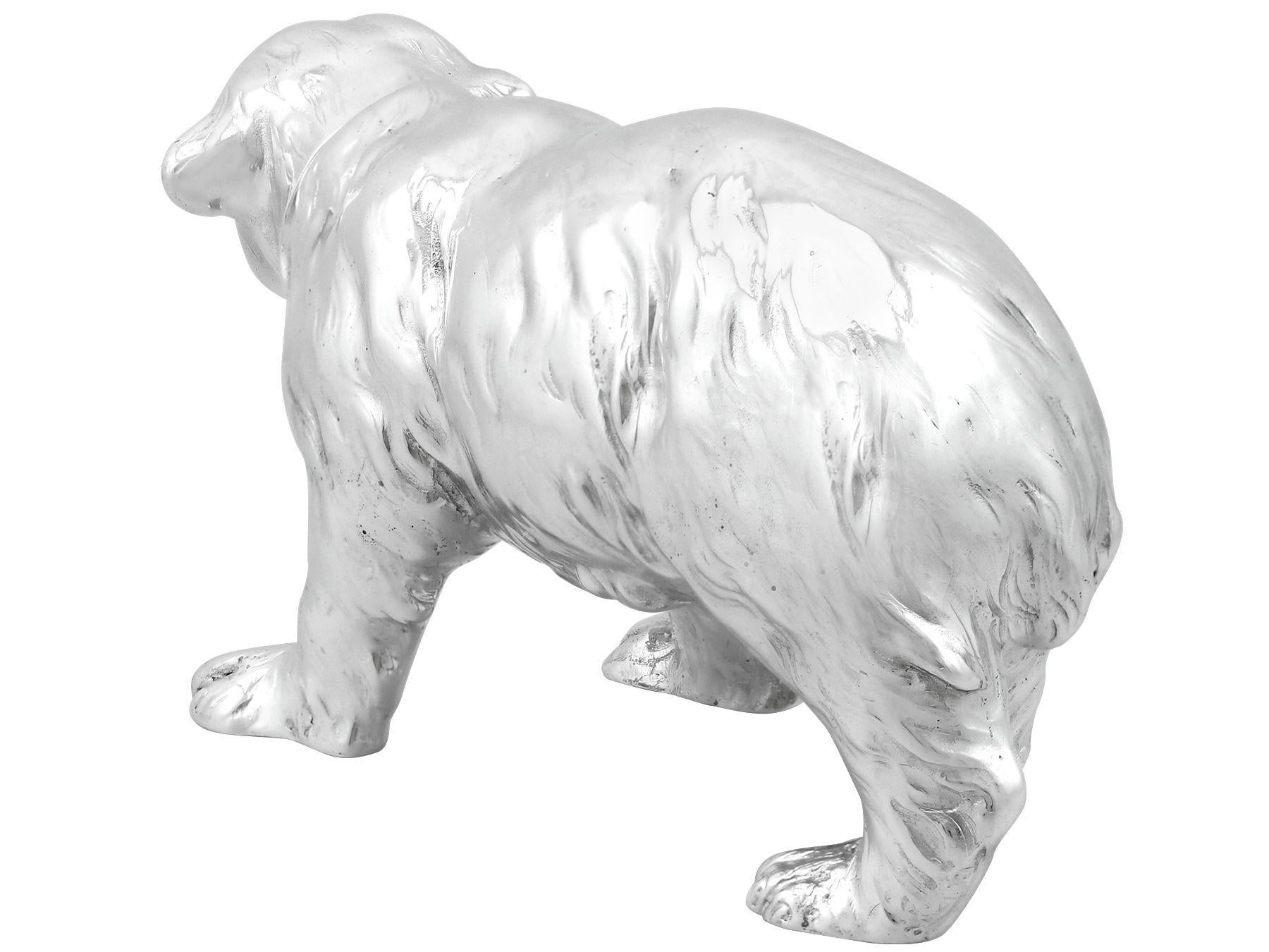 Antique German Silver Bear Sugar Box In Excellent Condition For Sale In Jesmond, Newcastle Upon Tyne