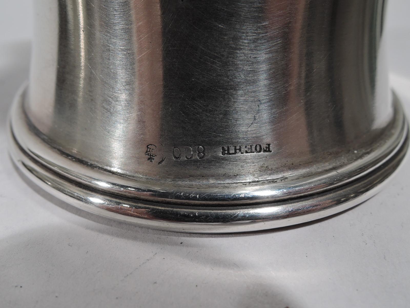 Ancienne coupe d'étrier en argent allemand tête de sanglier 