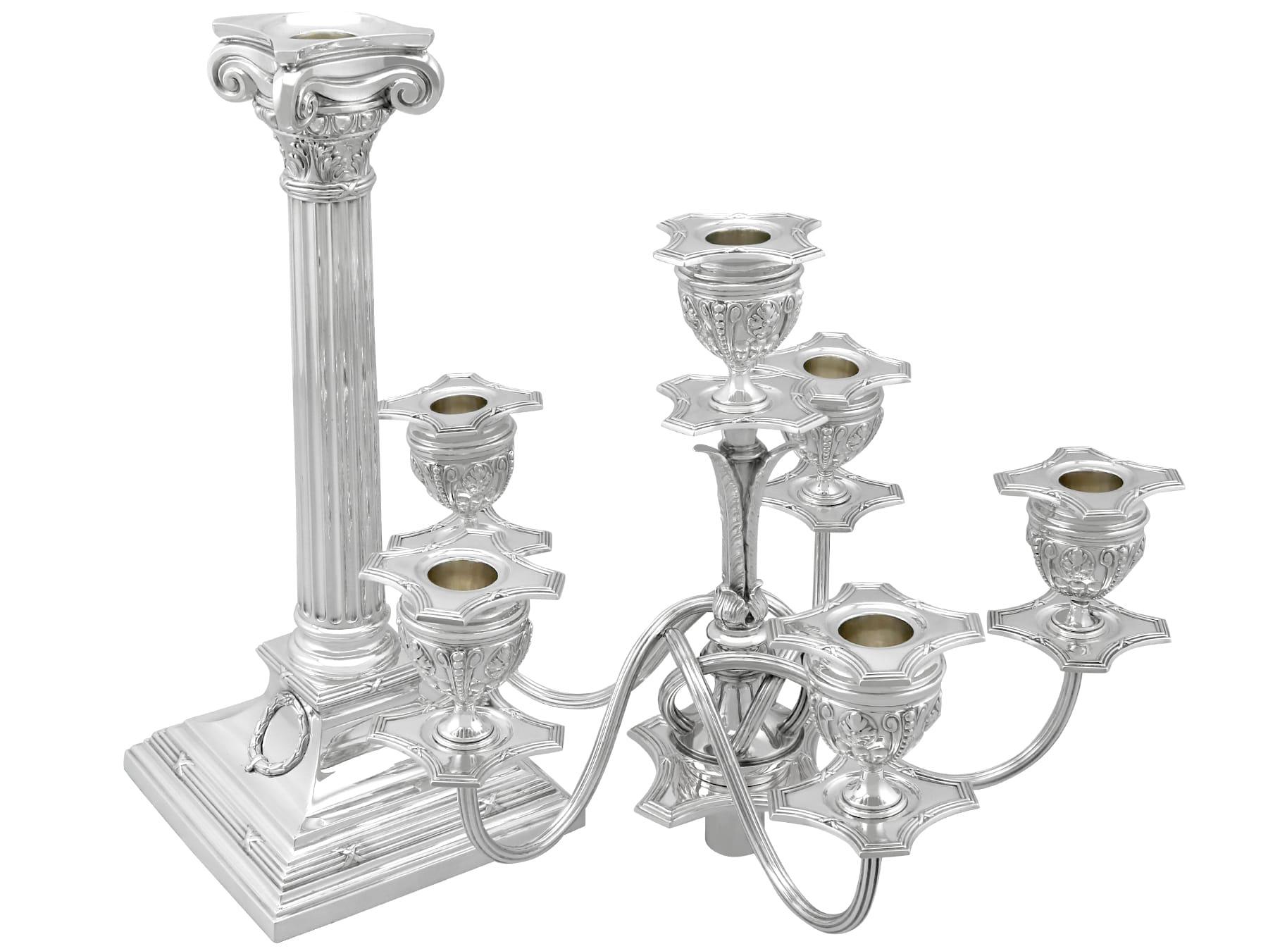 Early 20th Century Antique German Silver Candelabra For Sale