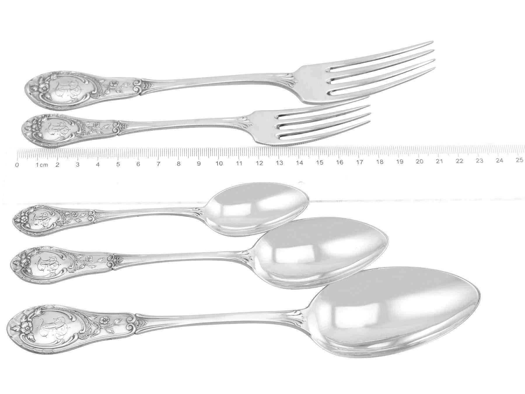 canteen of silver cutlery antique