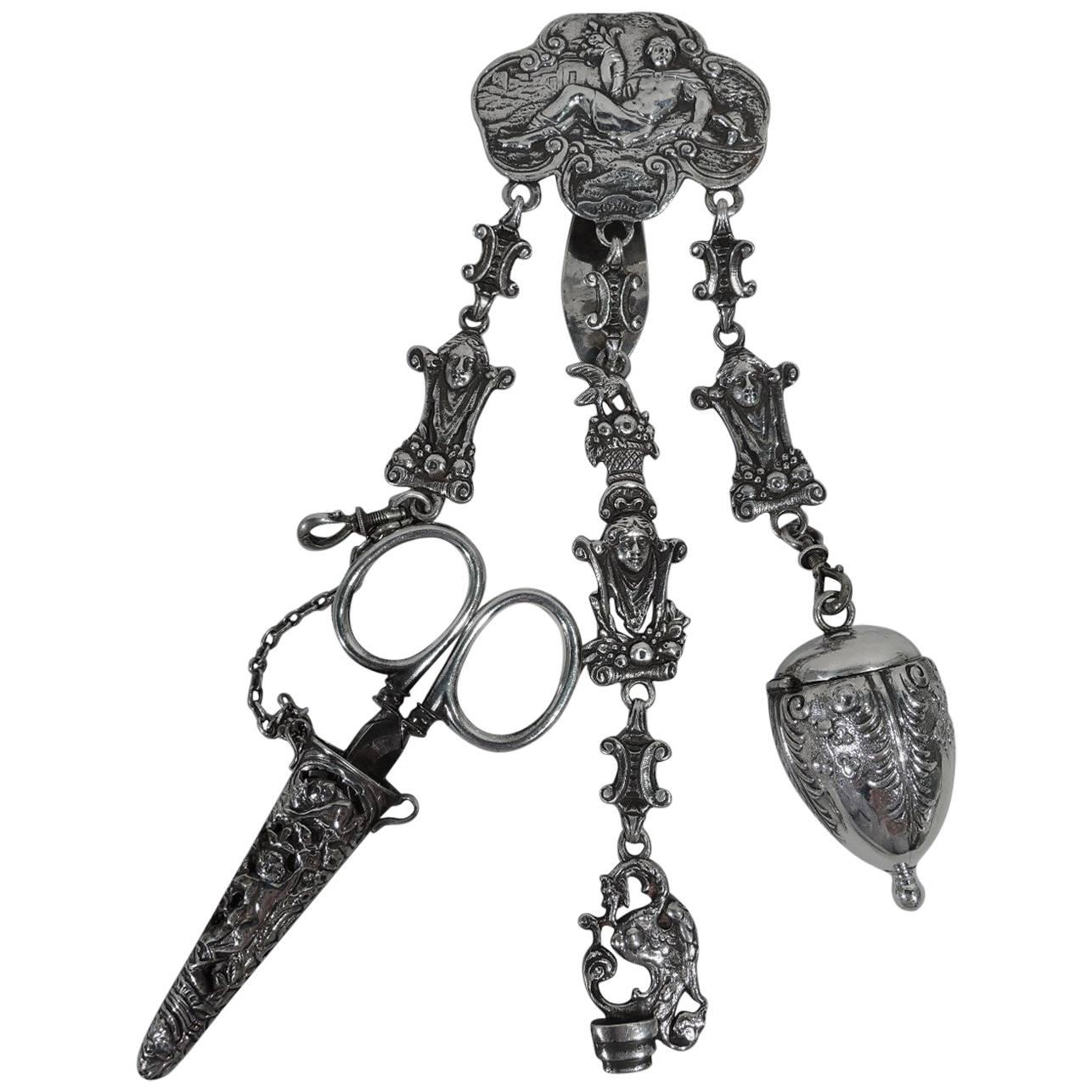 Antique German Silver Chatelaine for the Lady of the Manor
