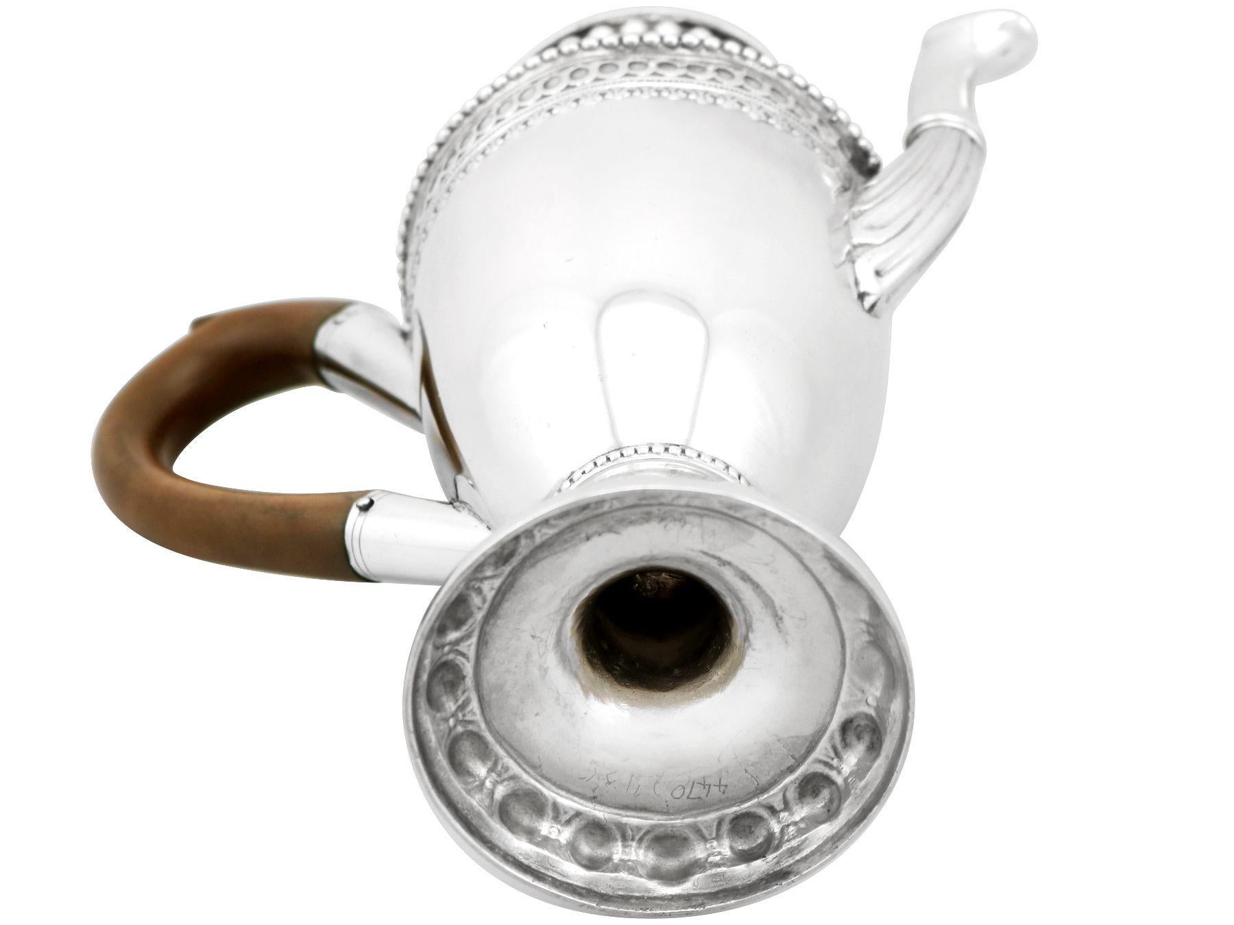 18th Century German Silver Coffee Pot For Sale 5