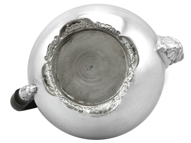 Antique German Silver Coffee Pot Circa 1850 For Sale 7