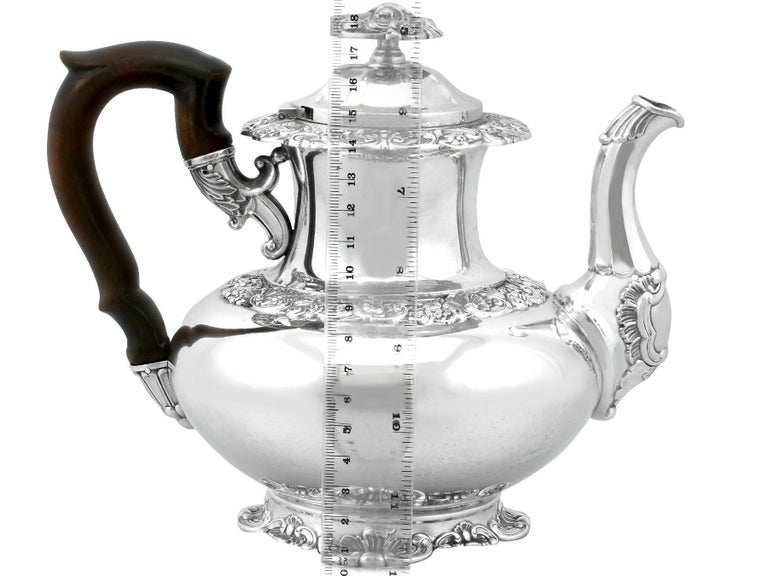 Antique German Silver Coffee Pot Circa 1850 For Sale 8