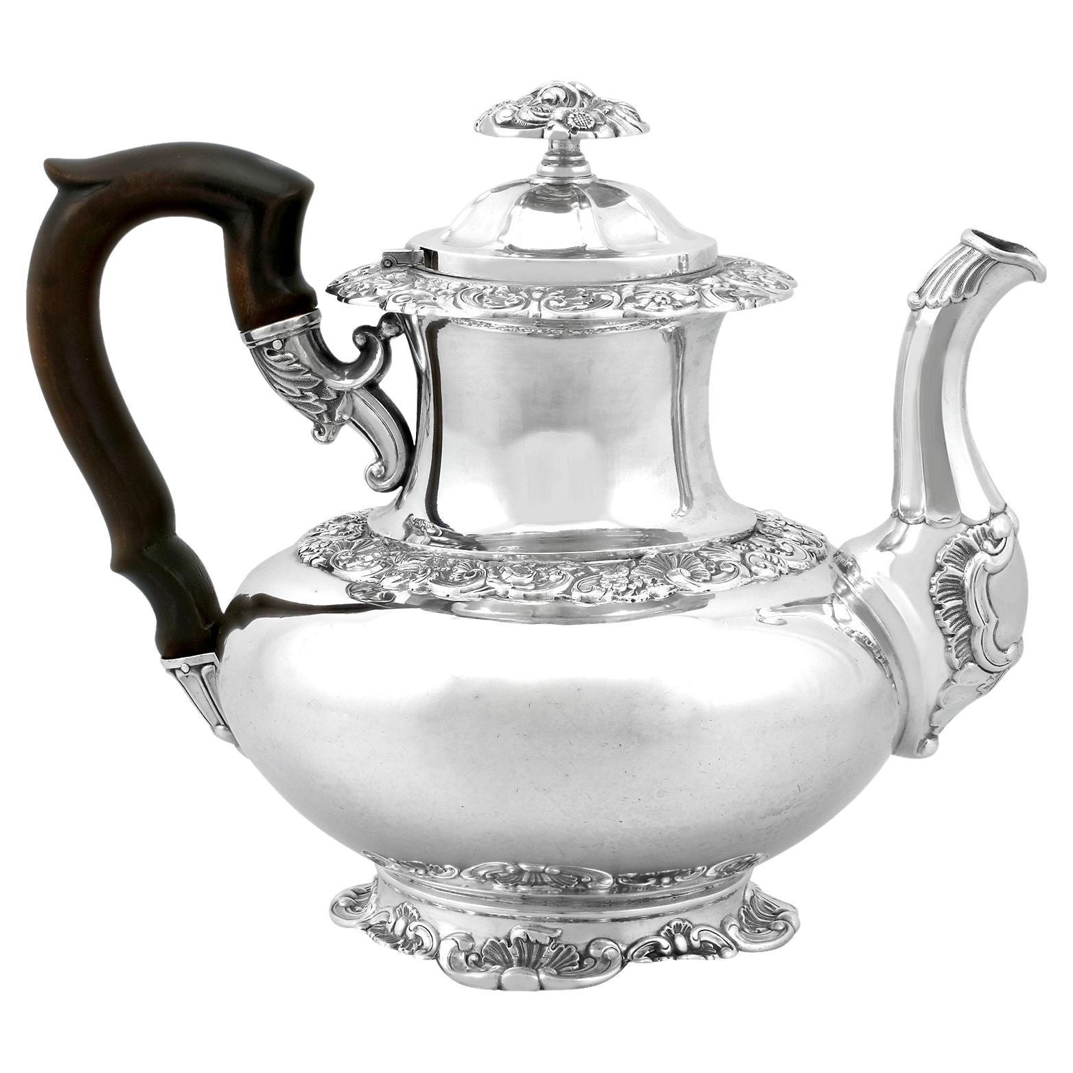 Antique German Silver Coffee Pot Circa 1850