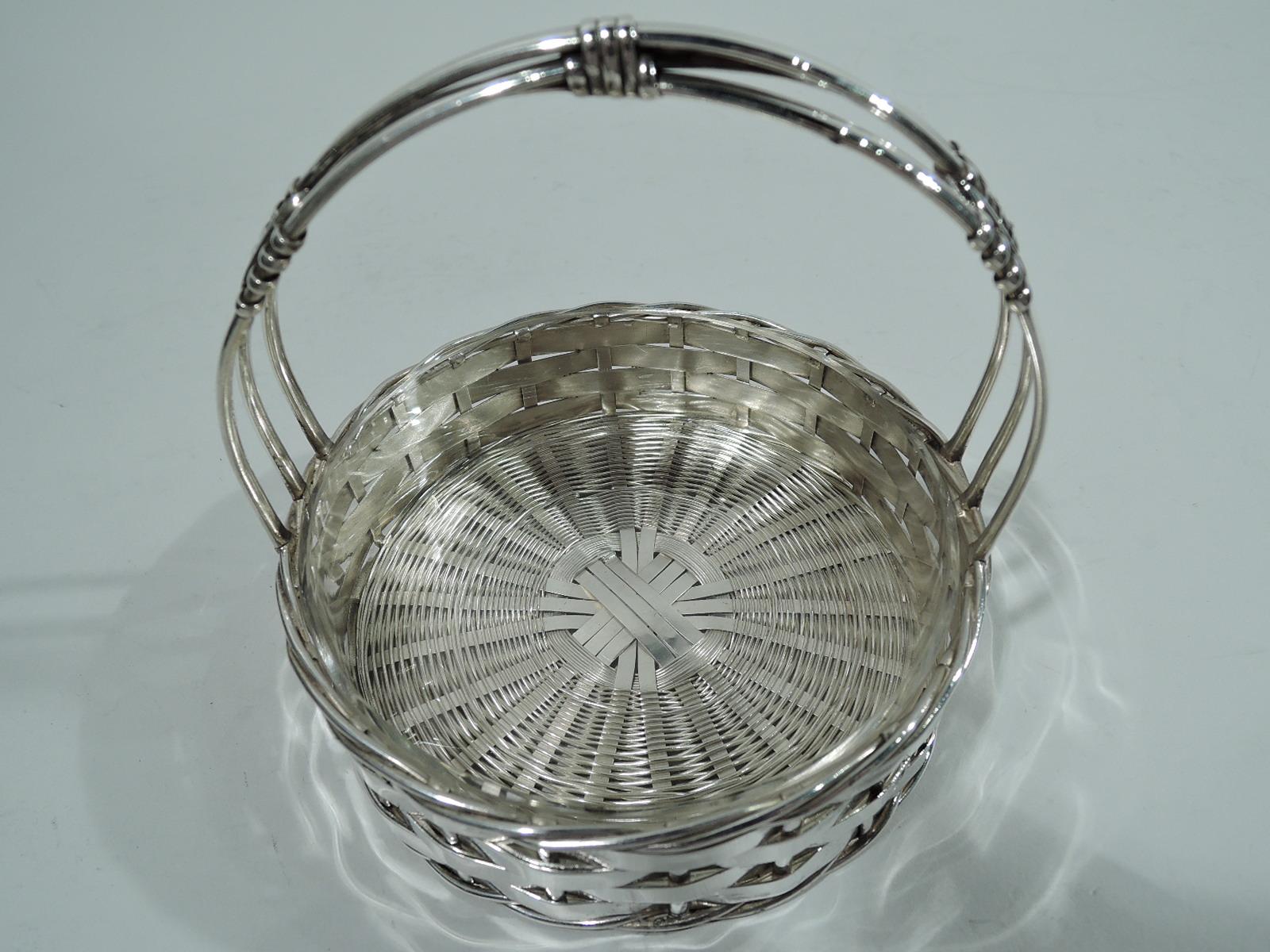 Edwardian Antique German Silver Country Chic Basket