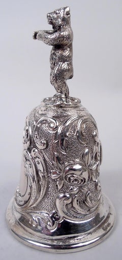 Antique German Silver Dancing Bear Bell