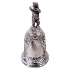 Antique German Silver Dancing Bear Bell