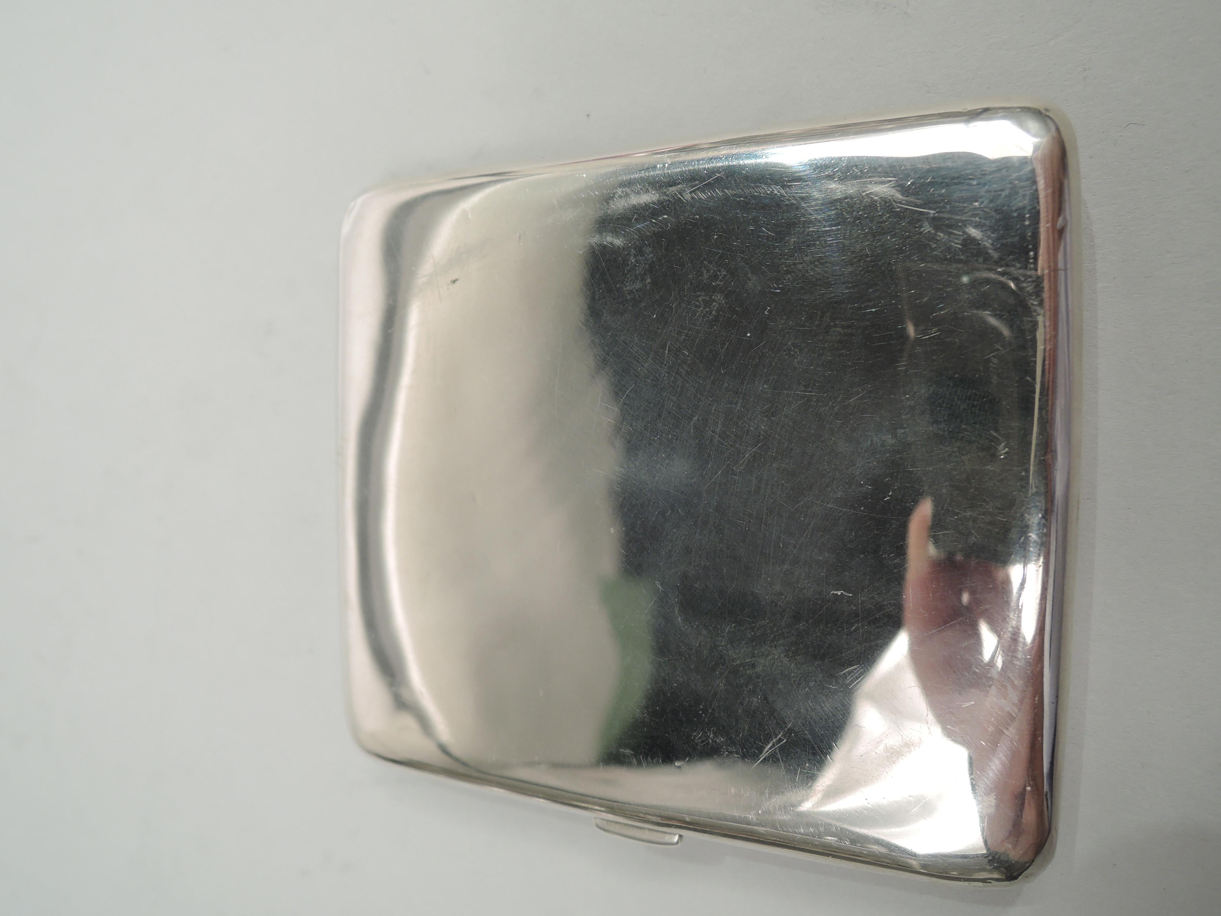 Antigua Pitillera Alemana de Plata y Esmalte con Símbolos del Pecado Alemán en venta