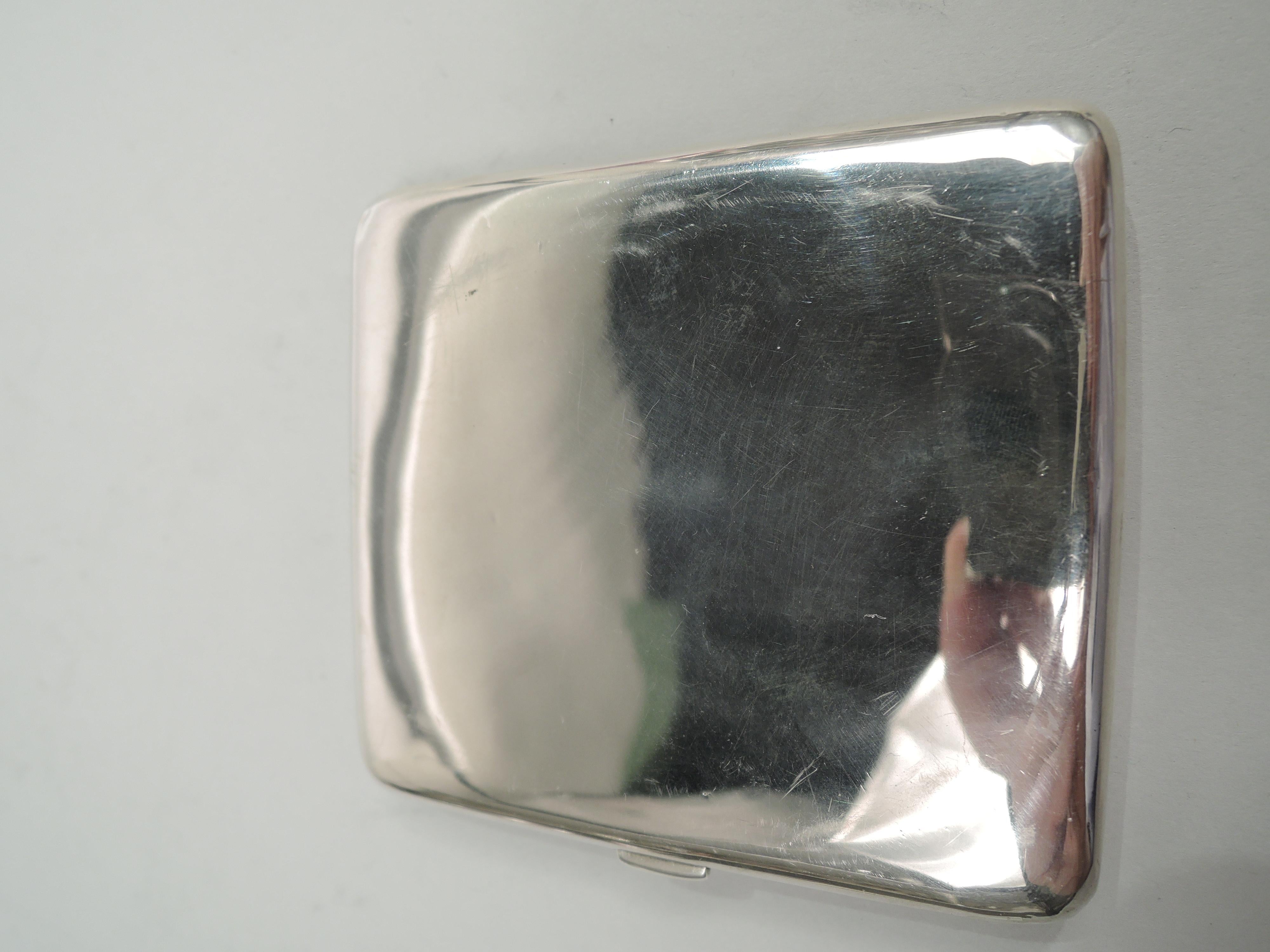 Antique German Silver and Enamel Cigarette Case with Sin Symbols In Good Condition For Sale In New York, NY