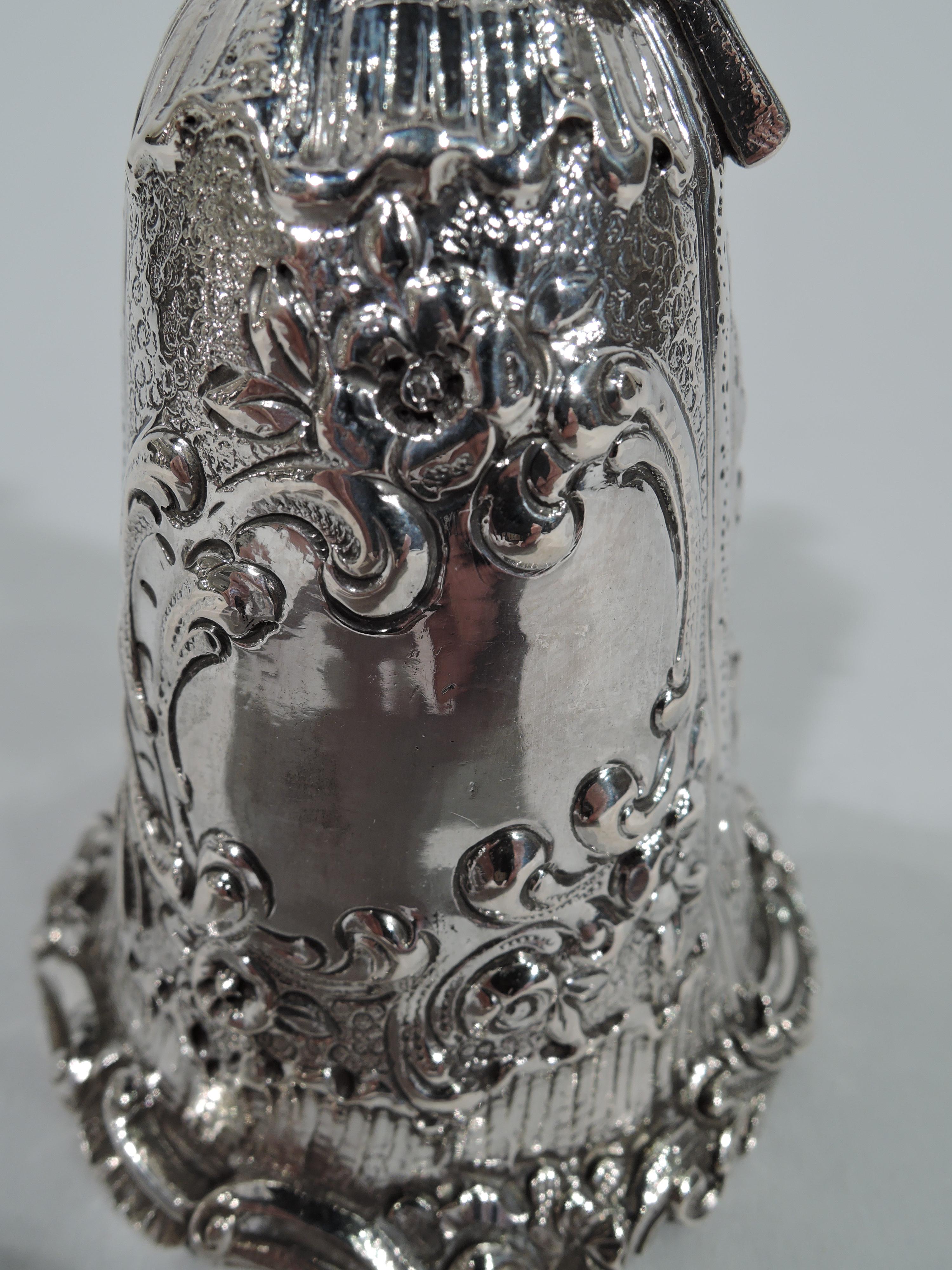 Antique German Silver Figural Belle Bell 1