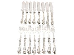 Antique German Silver Fish Service for Eight Persons
