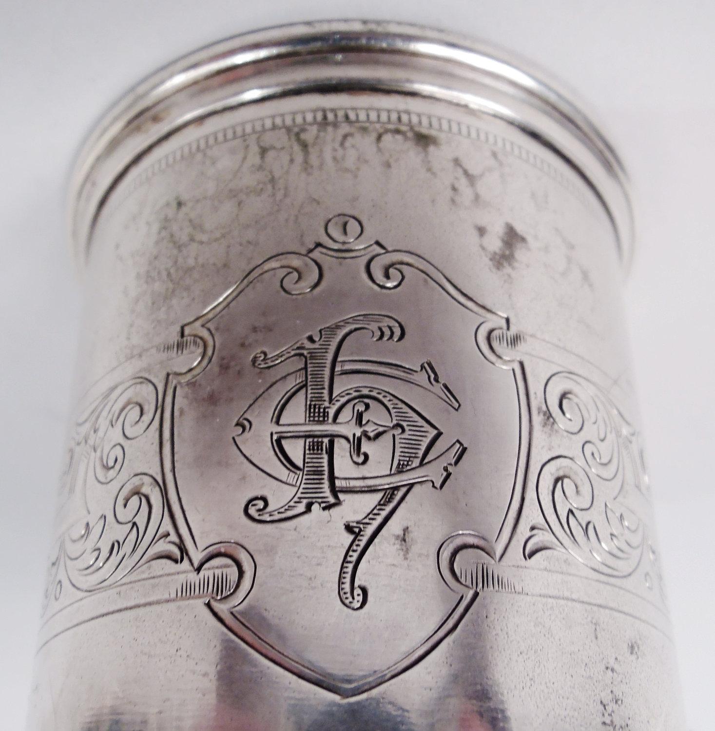 Antique German Silver Hound Dog Stirrup Cup For Sale 4