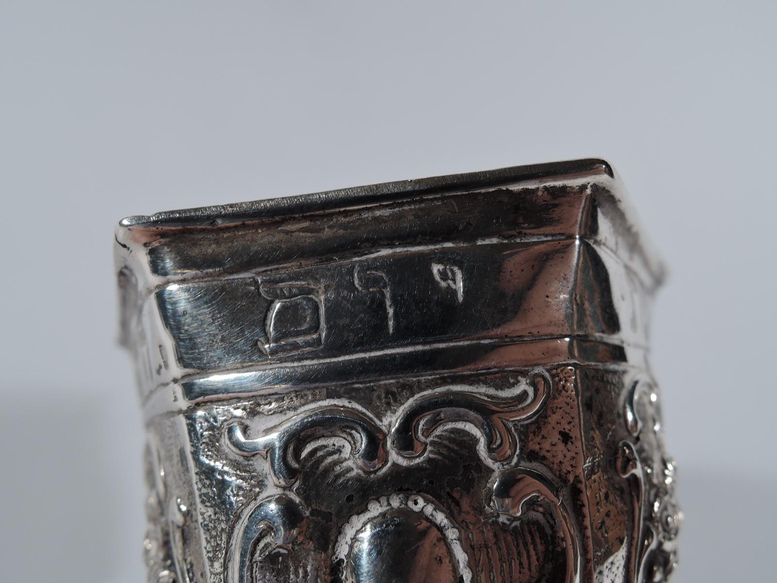 19th Century Antique German Silver Kiddush Cup