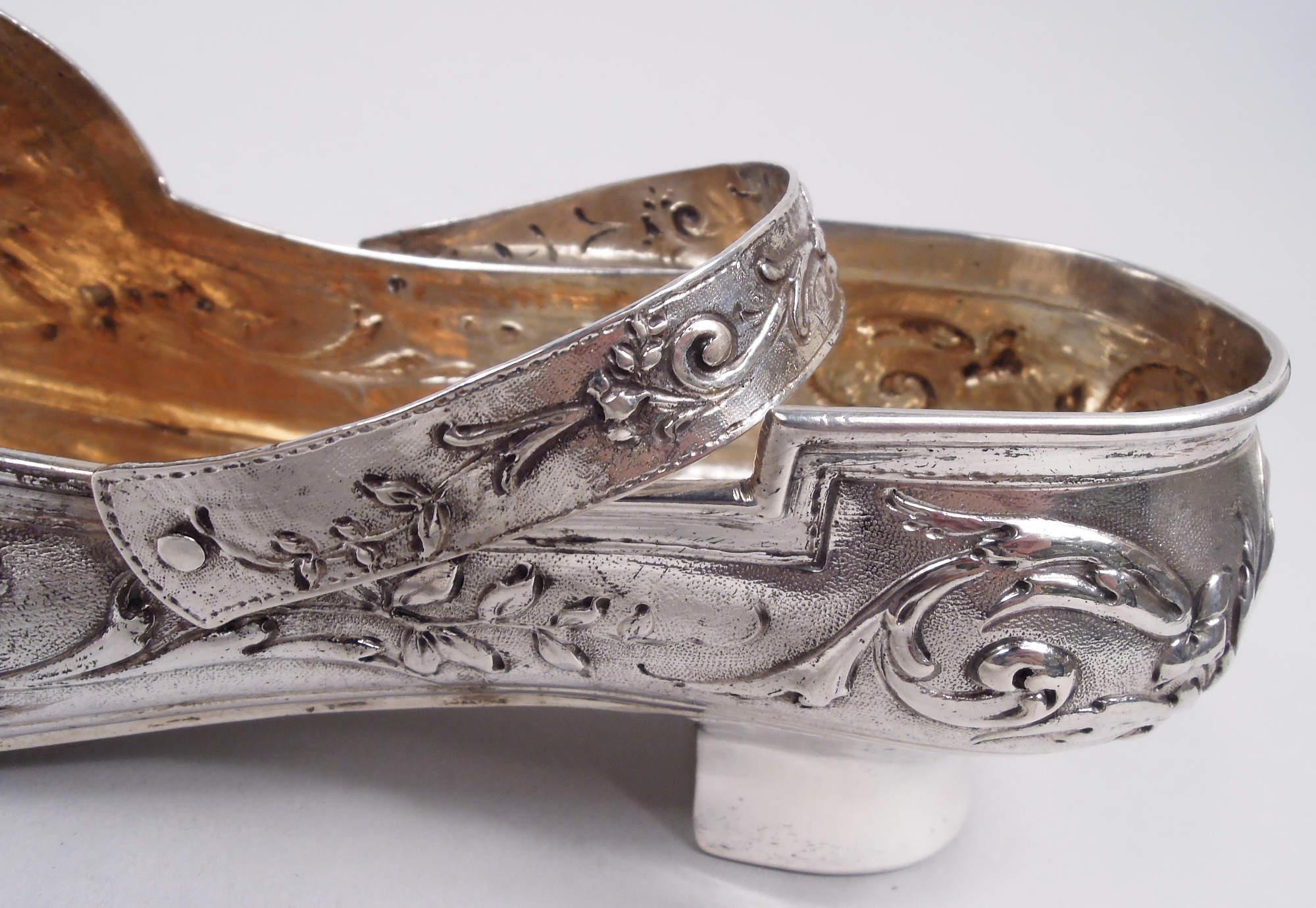Antique German Silver Lady’s Shoe For Sale 3