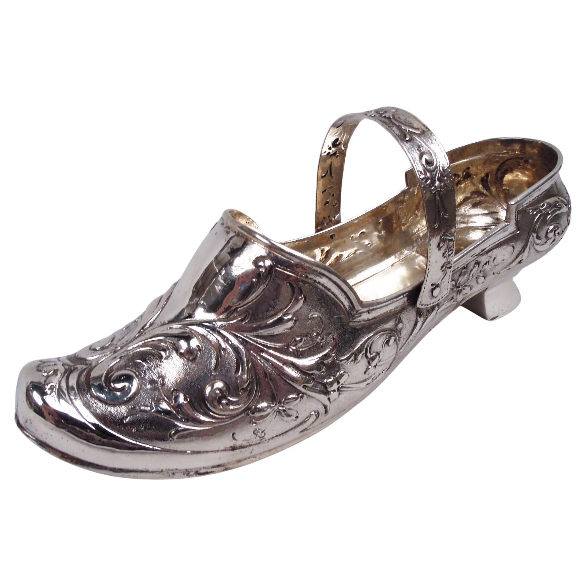 Antique German Silver Lady’s Shoe For Sale