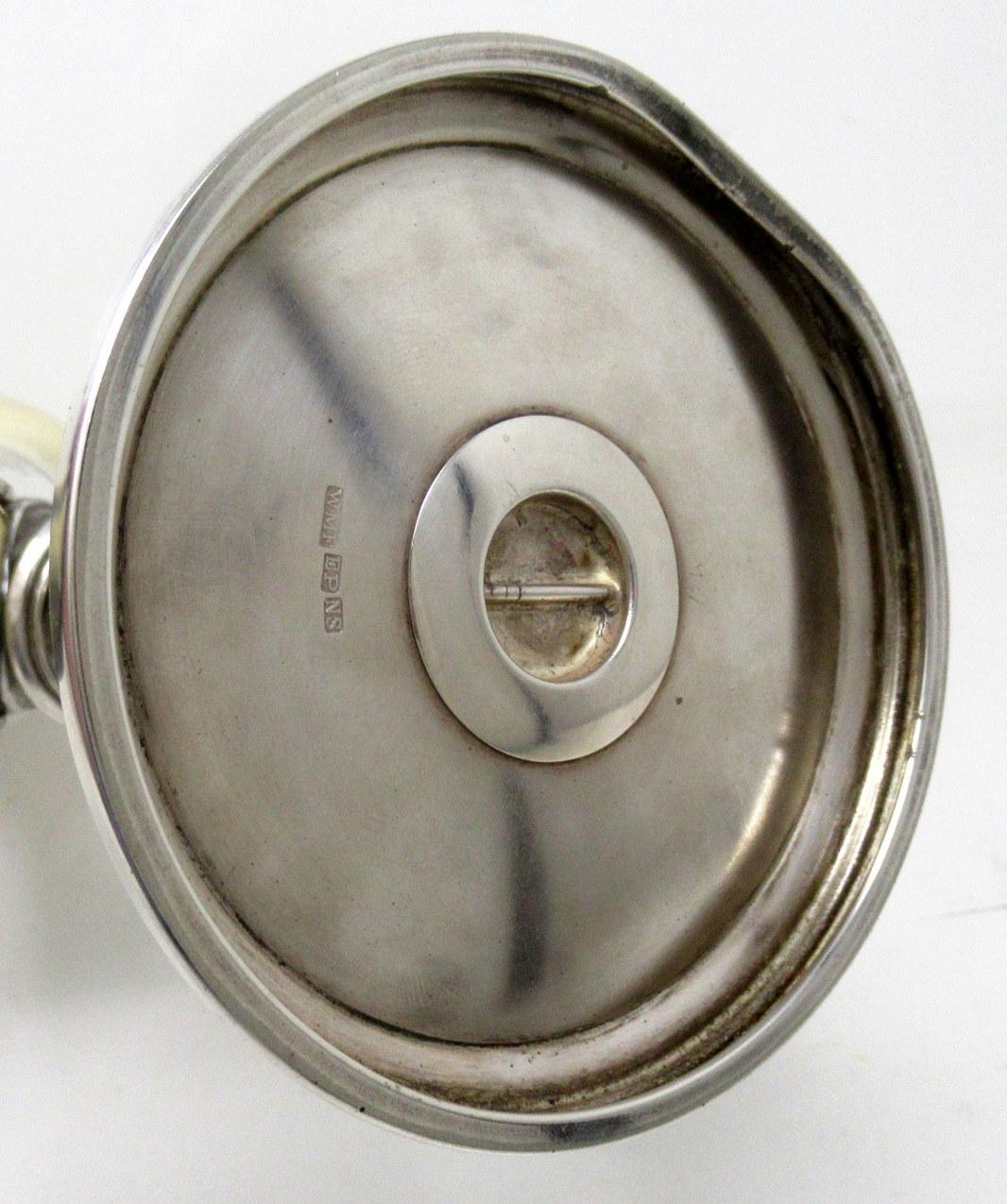 Antique German Silver Plated Cow Horn Drinking Vessel Beer Stein Centerpiece 6