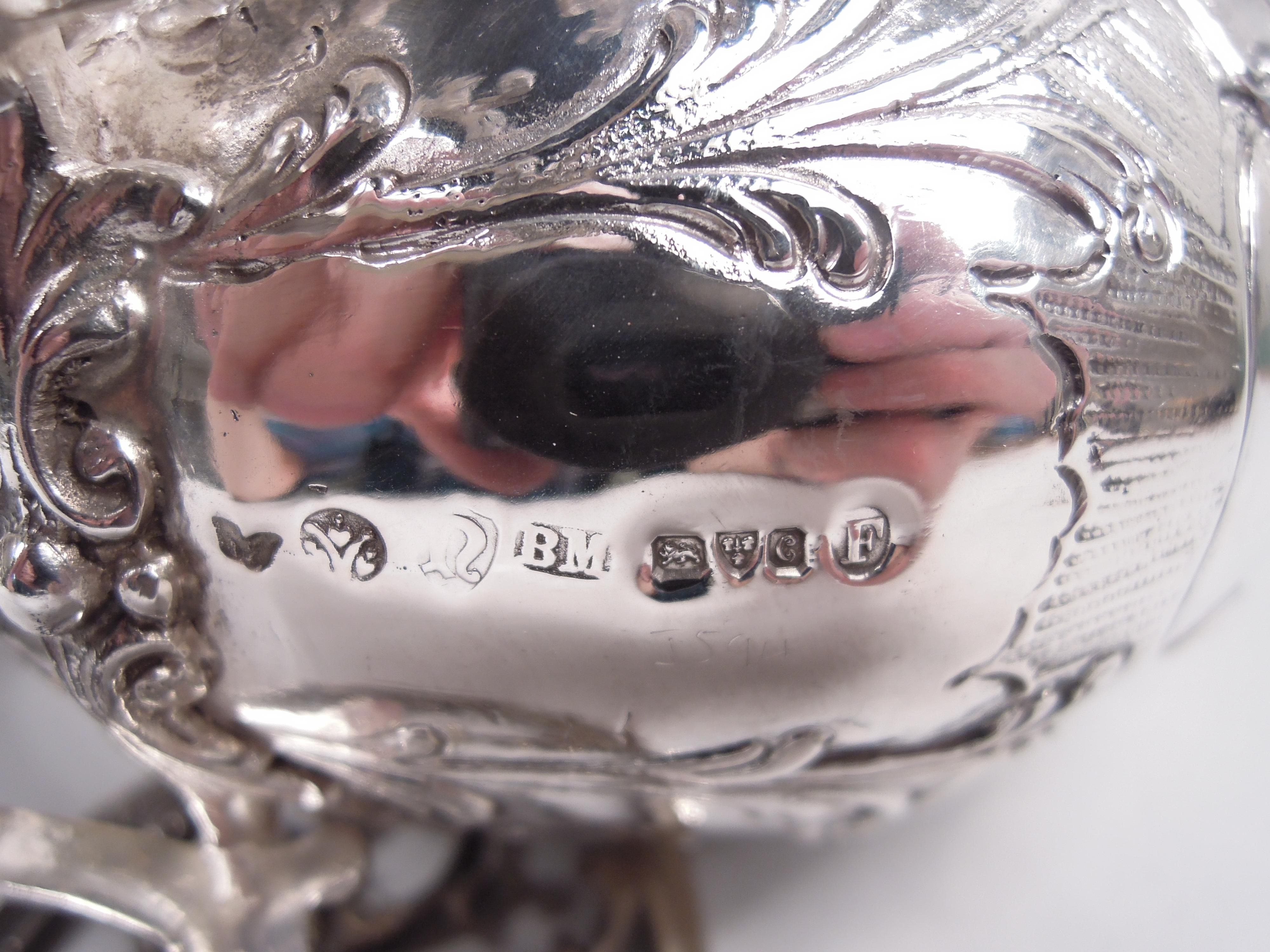 Antique German Silver Rococo Fantasy Goat-Harnessed Cupid Coach For Sale 7