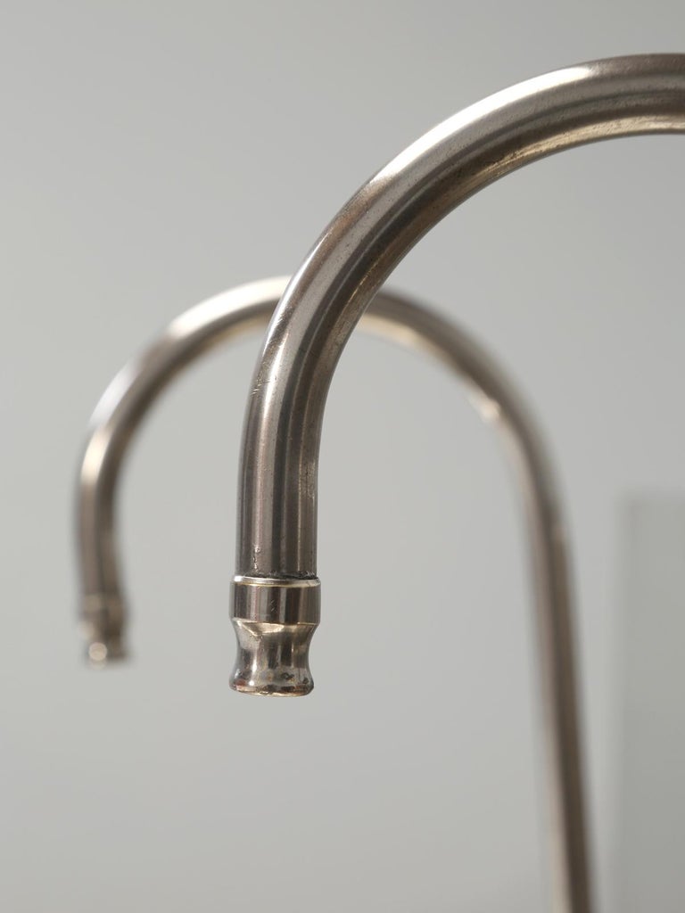 Antique German Silver Sink with Matching Backsplash and Faucets at 1stDibs