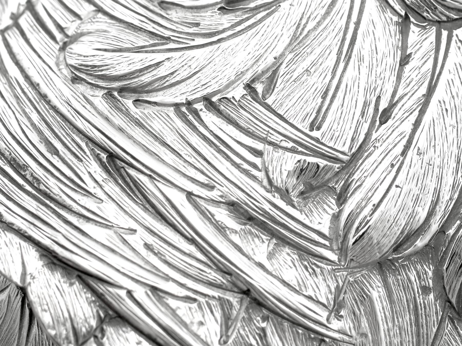 Antike deutsche Silber-Tisch Pheasants aus Silber im Angebot 9