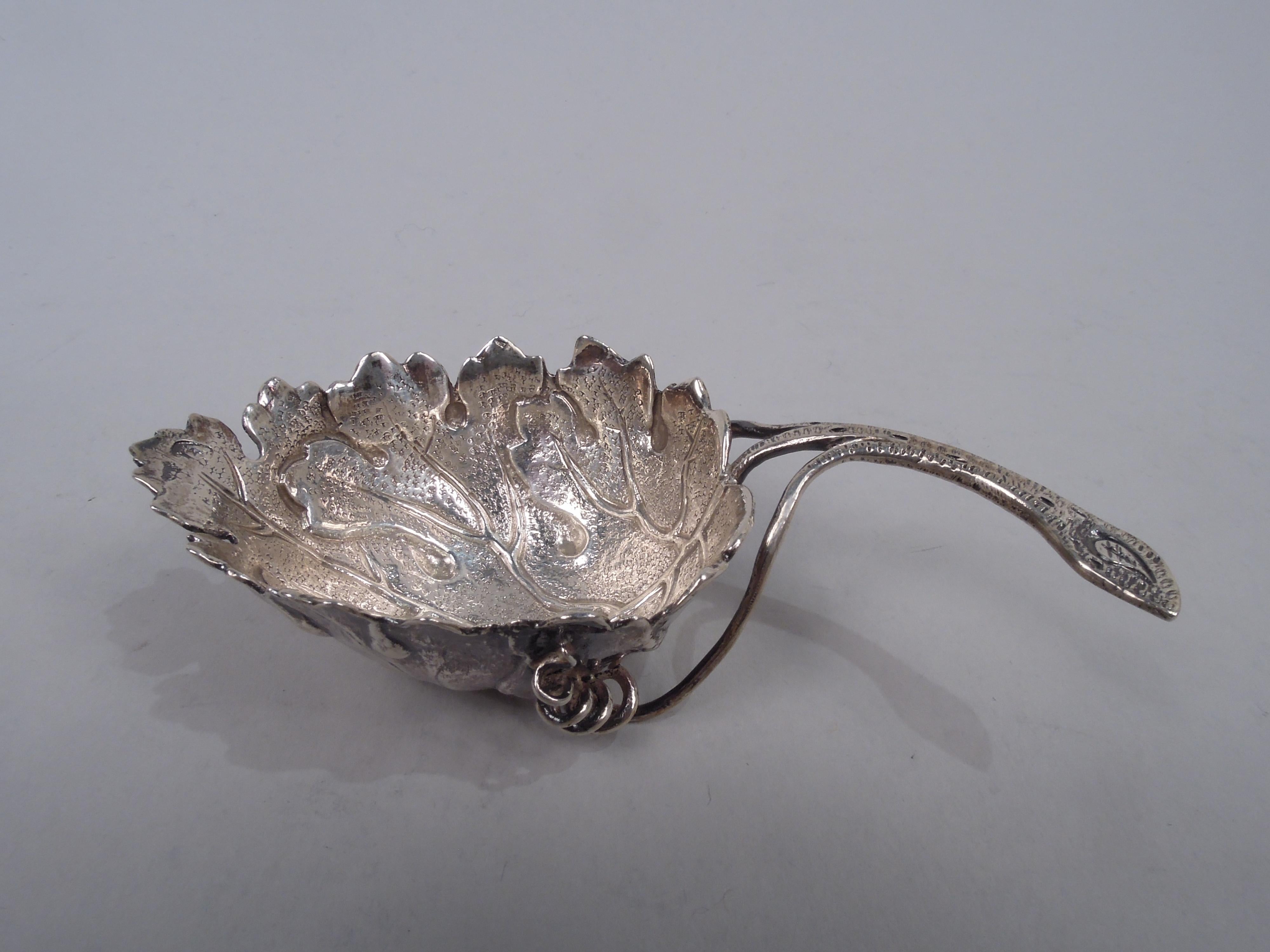 Victorian Antique German Silver Tea Scoop with English Sterling Import Marks