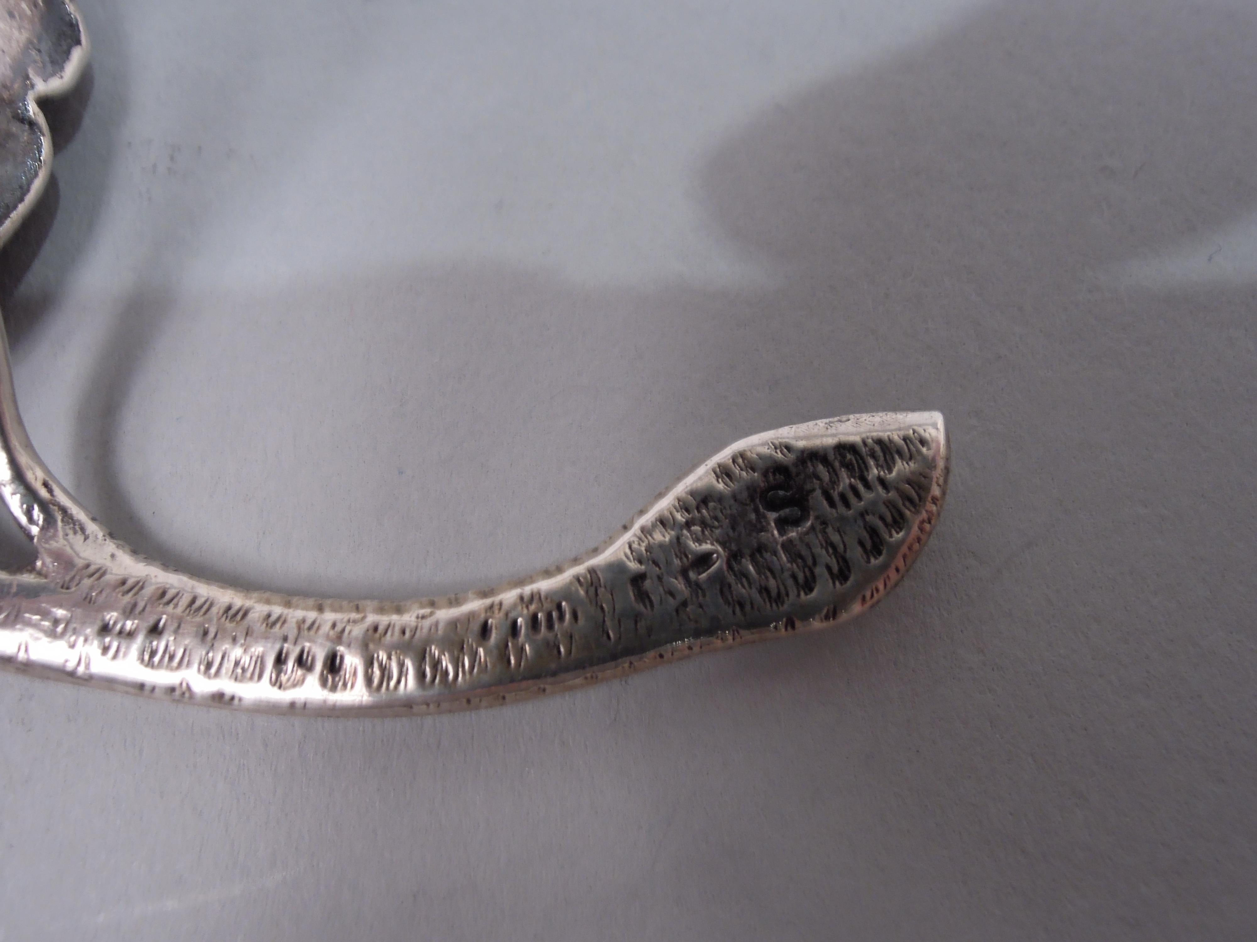 19th Century Antique German Silver Tea Scoop with English Sterling Import Marks For Sale