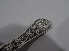 Antique German Silver Tea Strainer with Smoking, Toping Rustics