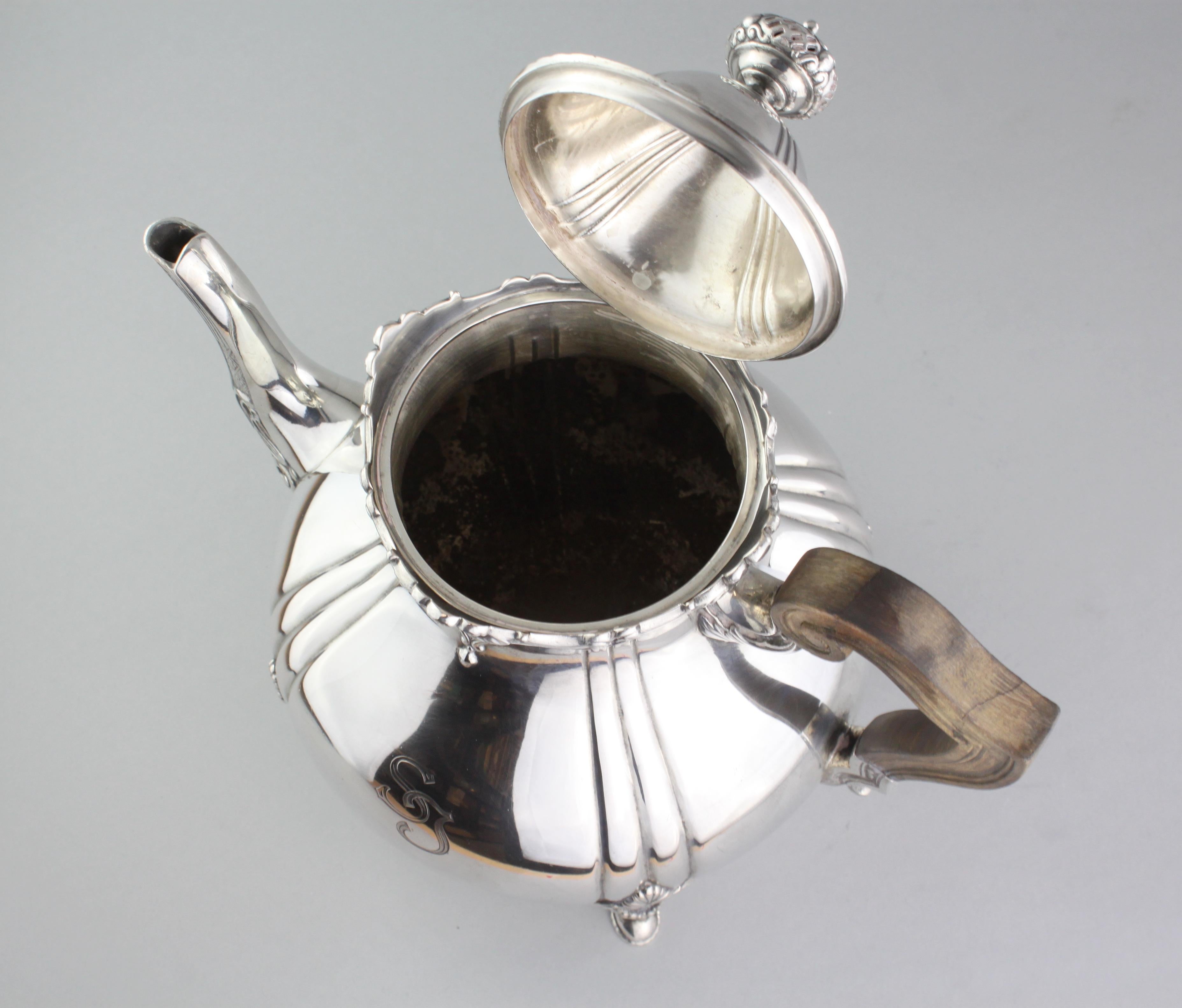 Antique German Silver Teapot, by Carl Steyl, Germany, circa 1910 1