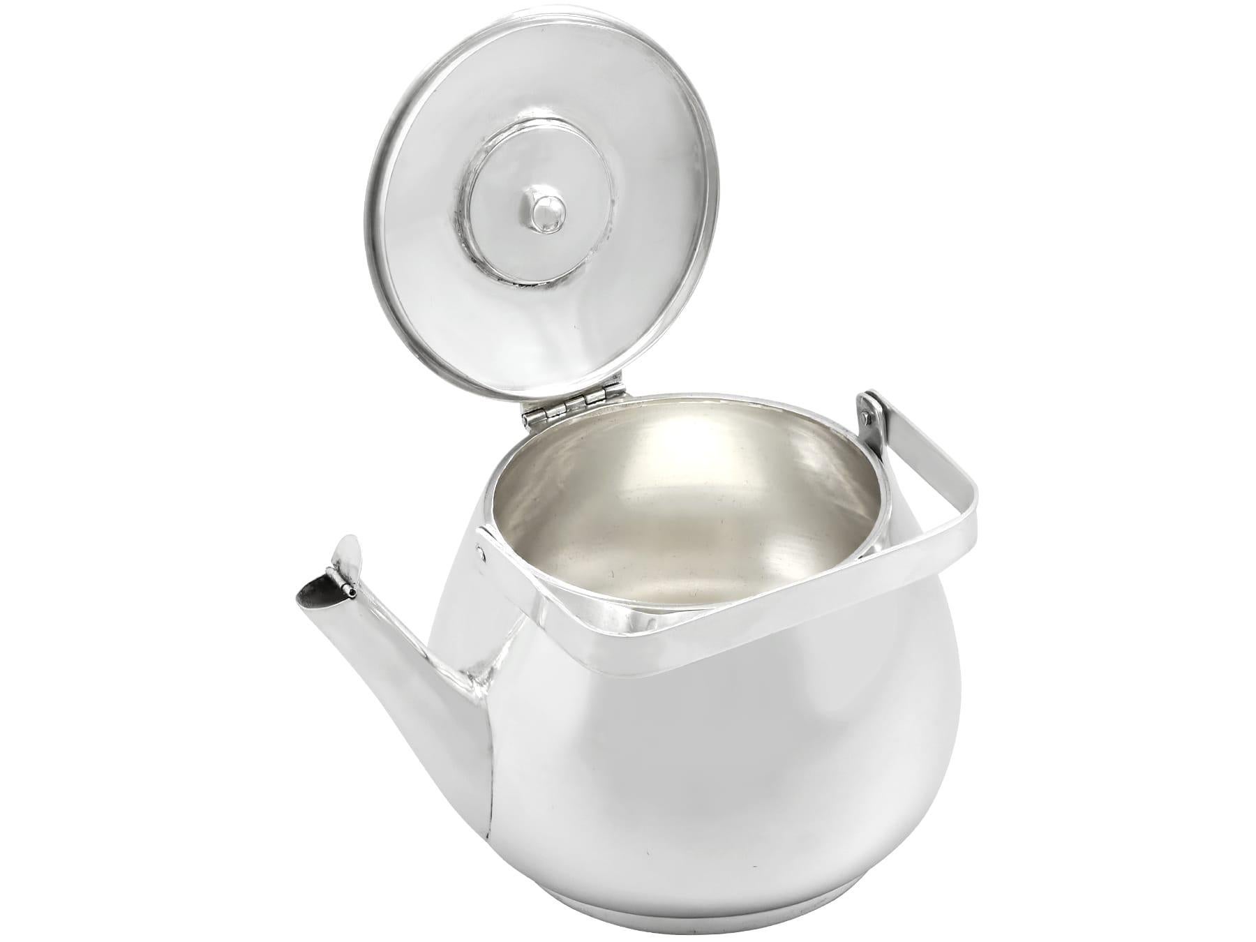 1920s German Silver Ten Piece Picnic Tea Service - Boxed For Sale 3
