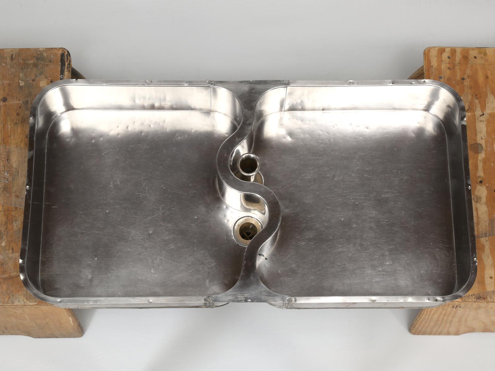 North American Antique German Silver Undermount Sink