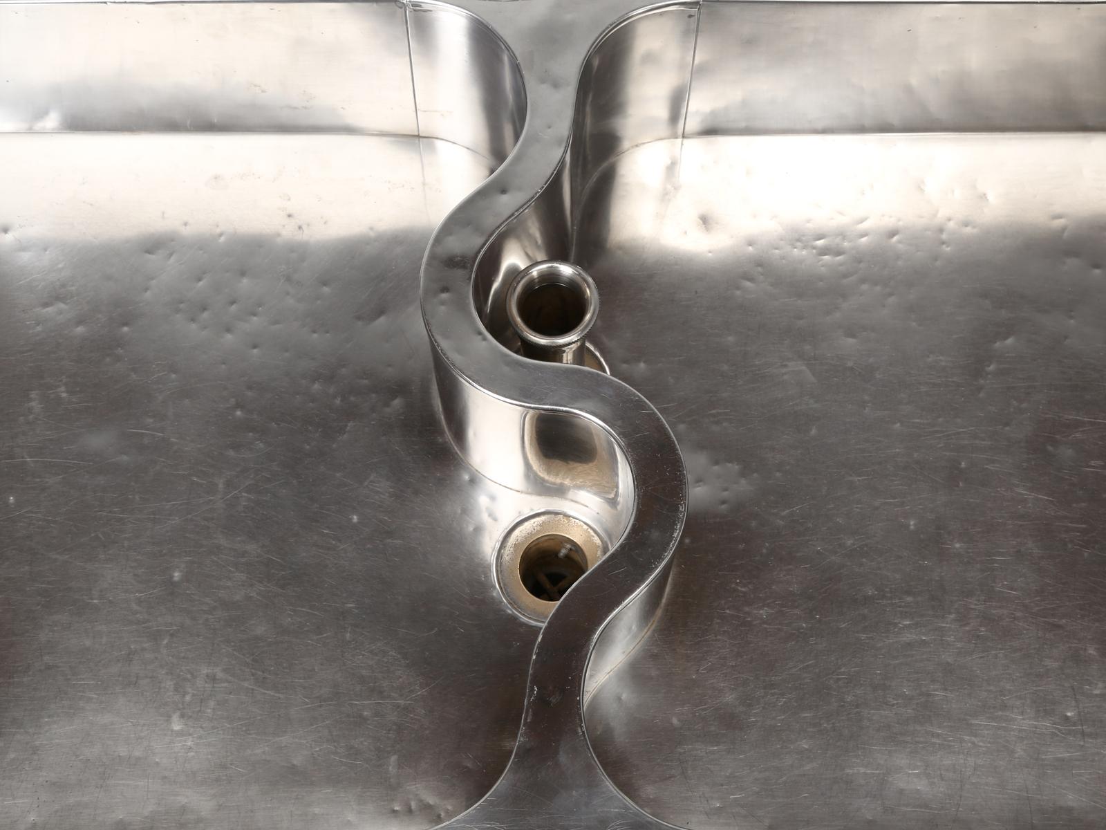 Antique German Silver Undermount Sink In Good Condition In Chicago, IL