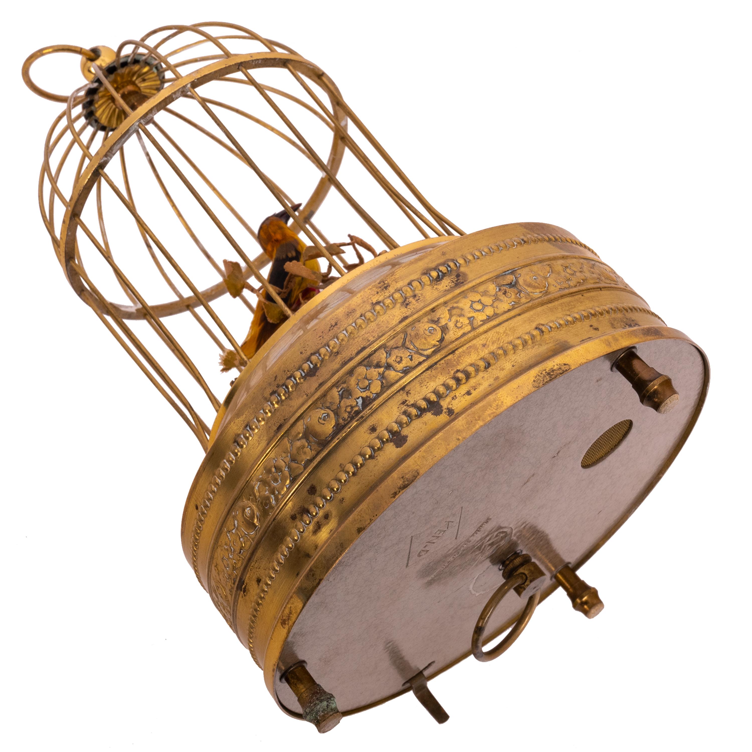 Antique German Singing Bird in a Cage Music Box Automaton Karl Griesbaum 1930 1