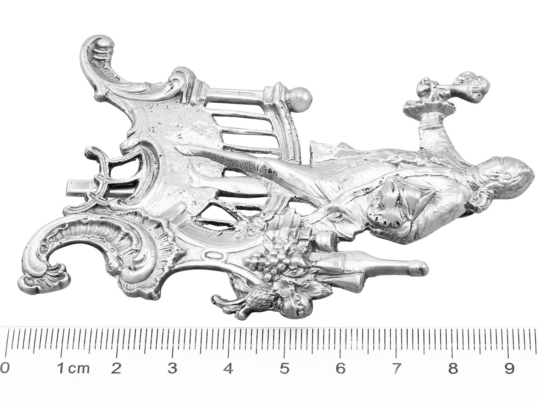 Antique German Sterling Silver Card and Menu Holders For Sale 5