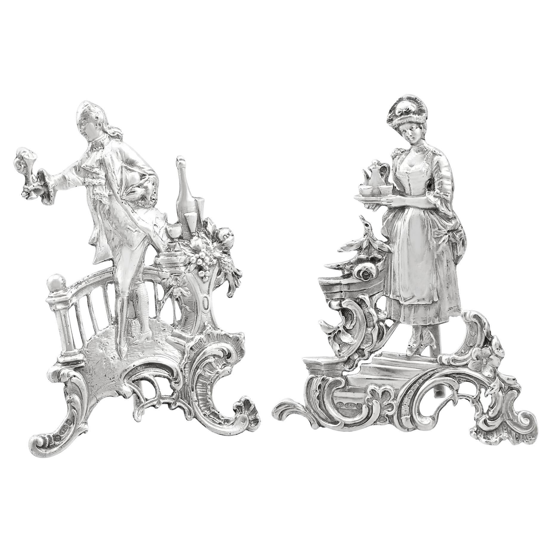Antique German Sterling Silver Card and Menu Holders
