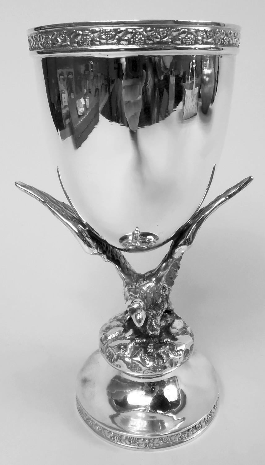 Antigua copa alemana de plata de ley con águila imperial Alemán en venta