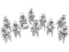 Antique German Sterling Silver Musician Table Figures/Goblets 1900