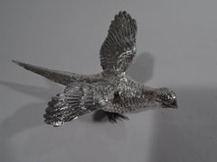 Antique German Sterling Silver Pheasant Bird Figurine