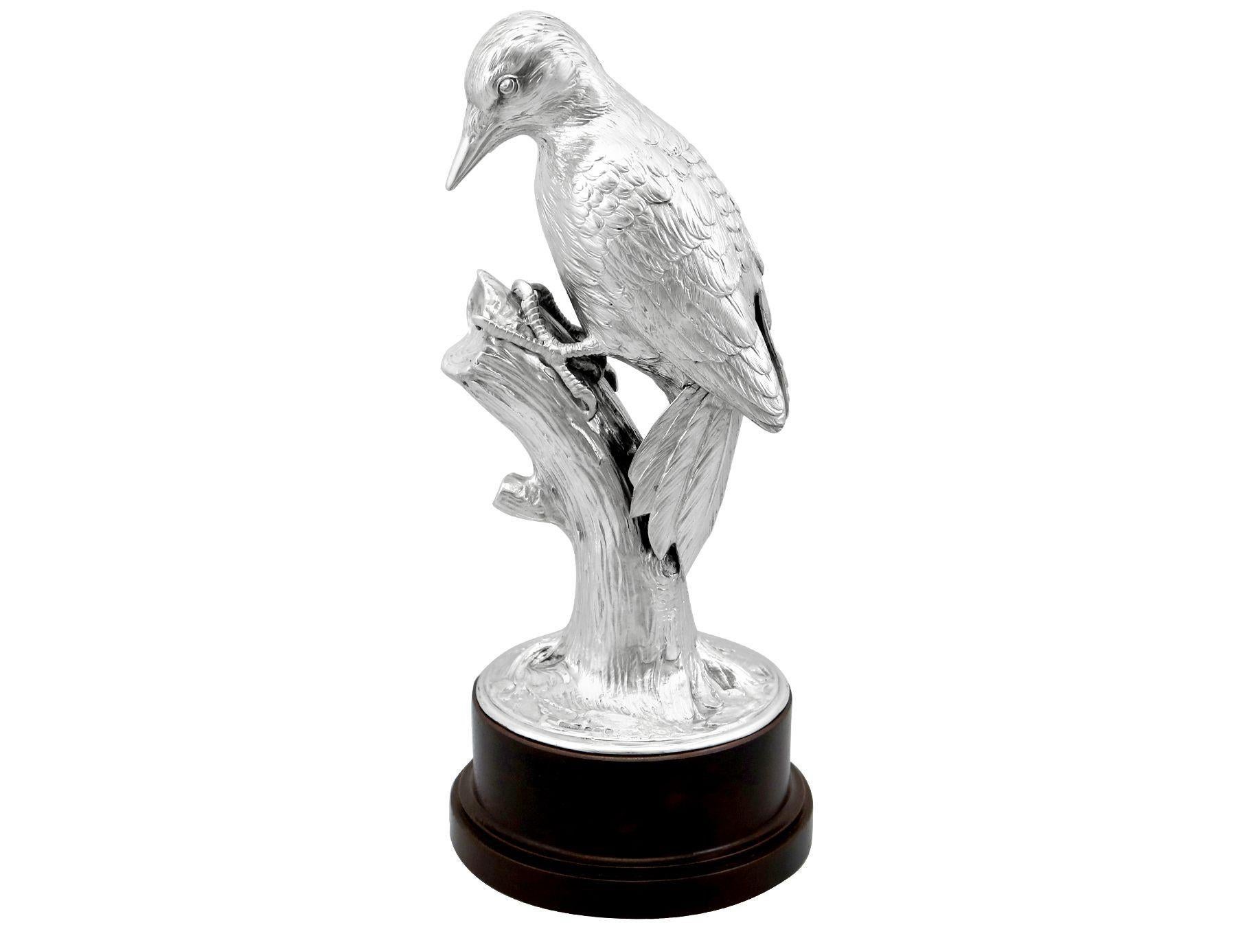 Antike deutsche Präsentations-/Tisch-Vogelornamente aus Sterlingsilber (Silber) im Angebot
