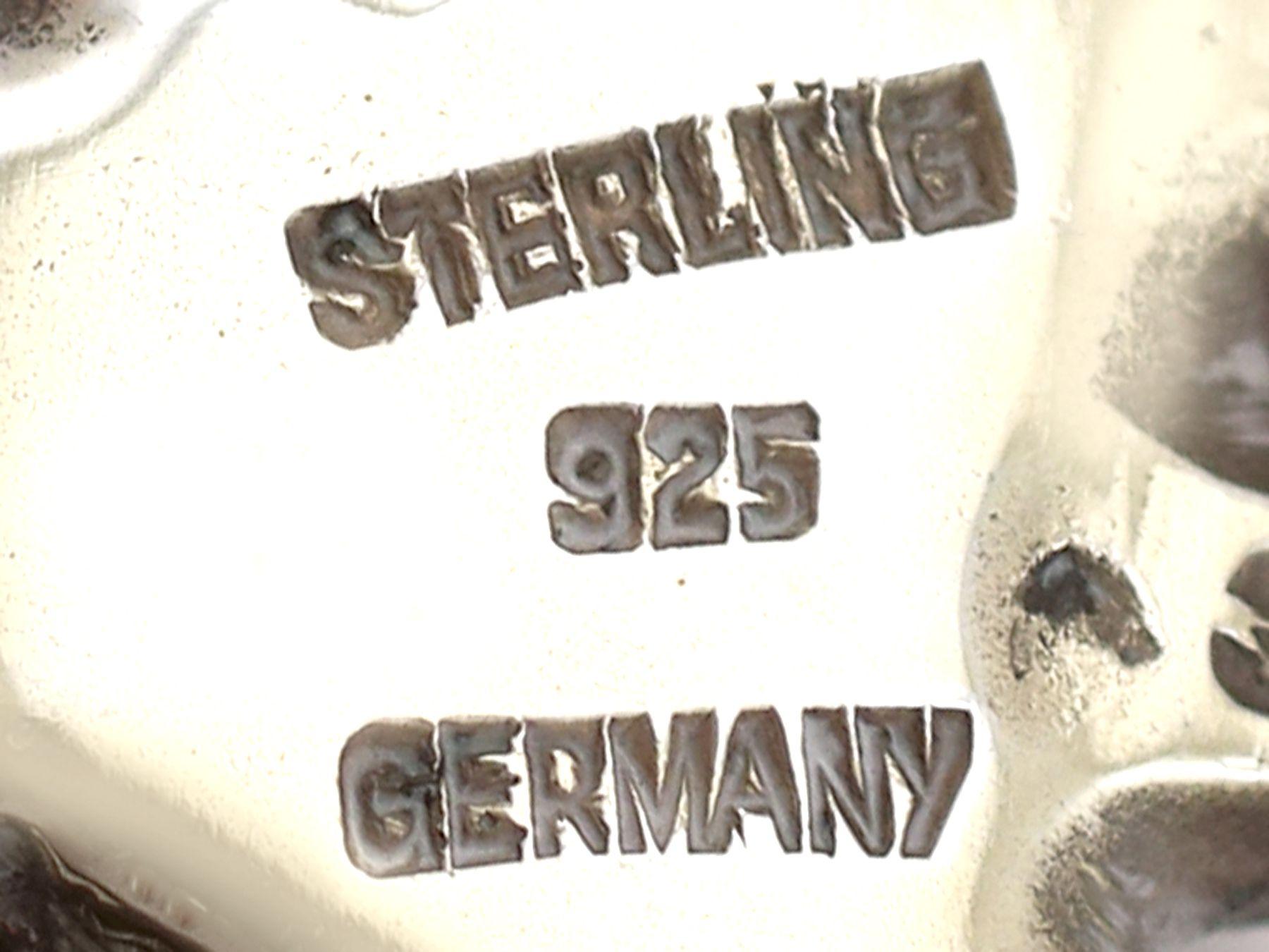 Antique hibou de table allemand en argent sterling en vente 4
