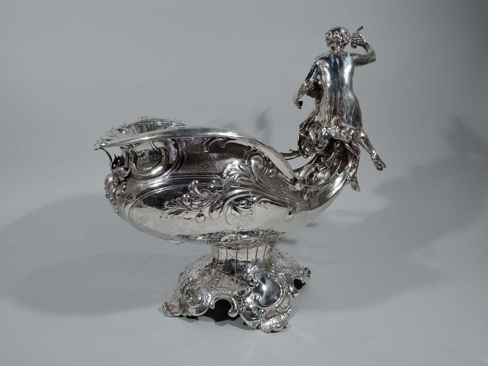 Edwardian Antique German Sterling Silver Venus & Cupid Centerpiece Bowl