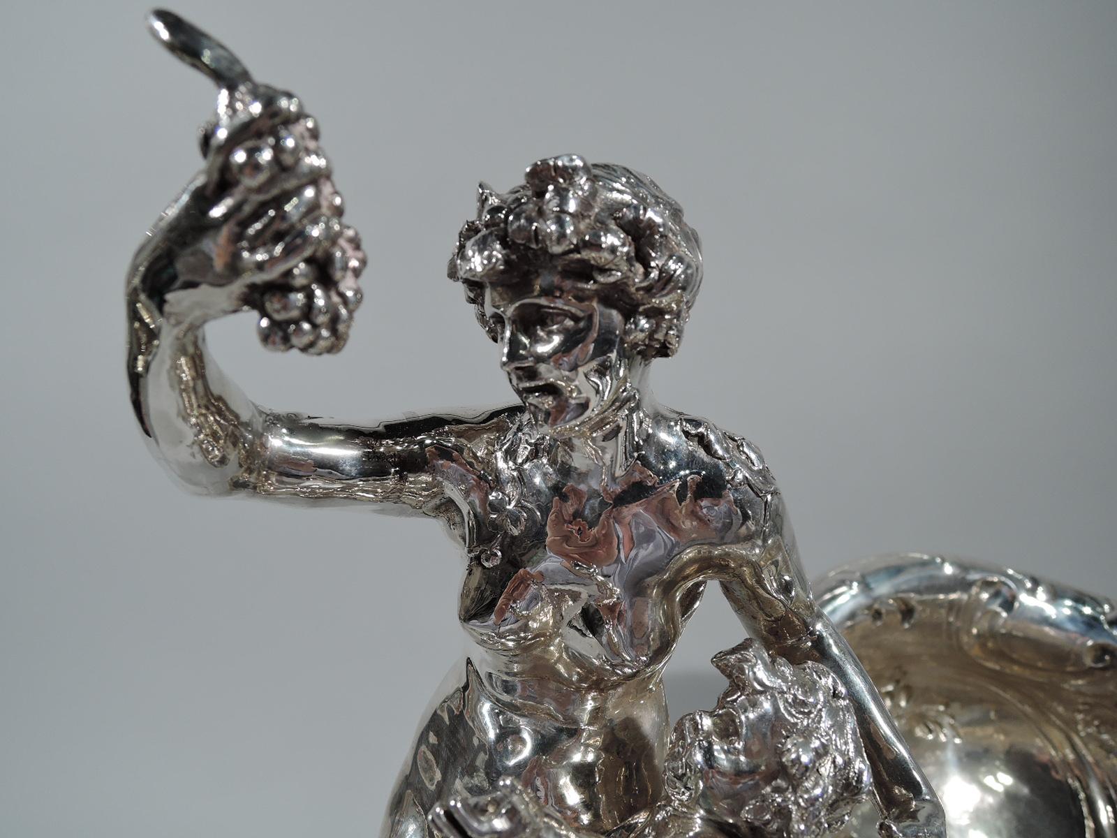 Antique German Sterling Silver Venus & Cupid Centerpiece Bowl 1