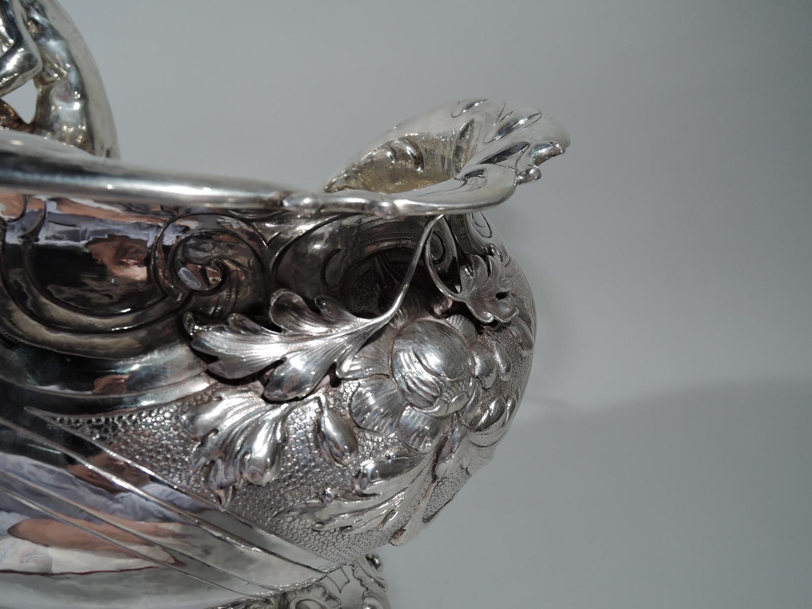 Antique German Sterling Silver Venus & Cupid Centerpiece Bowl 3