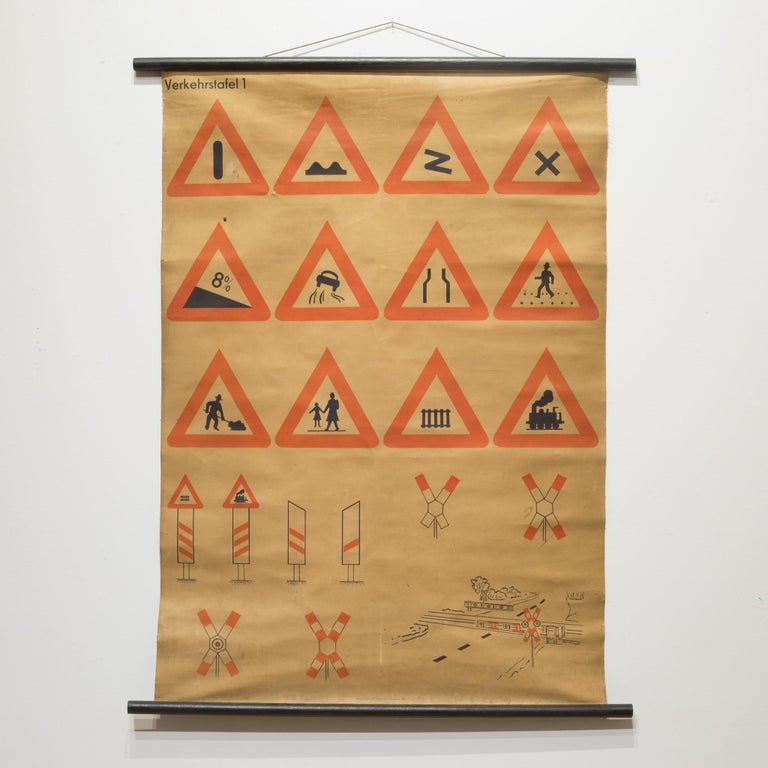Antique German Street Sign Scroll, circa 1910 For Sale at 1stDibs