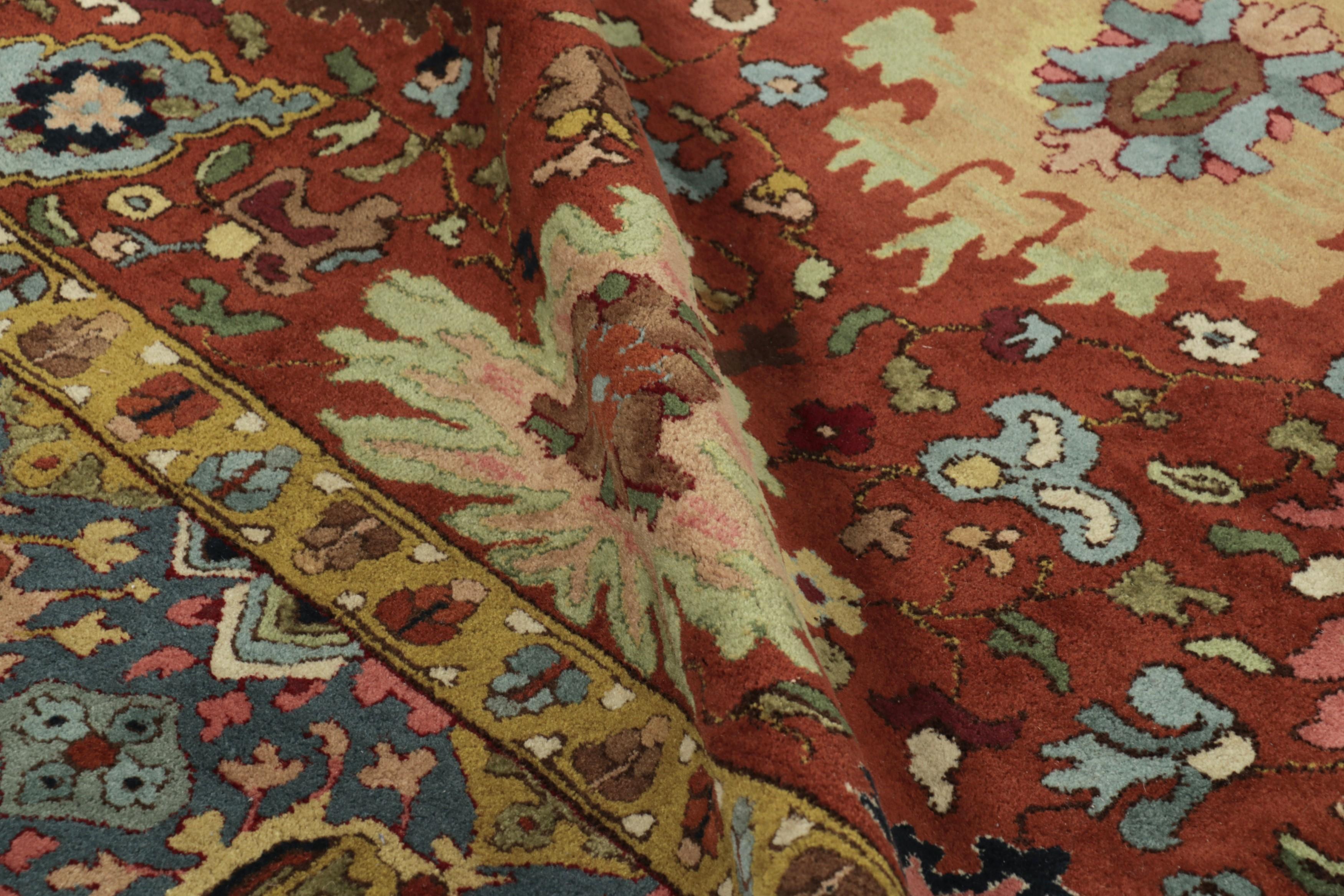 Antico tappeto tedesco con ganci in Tetex rosso e medaglioni floreali - Rug & Kilim in vendita 2